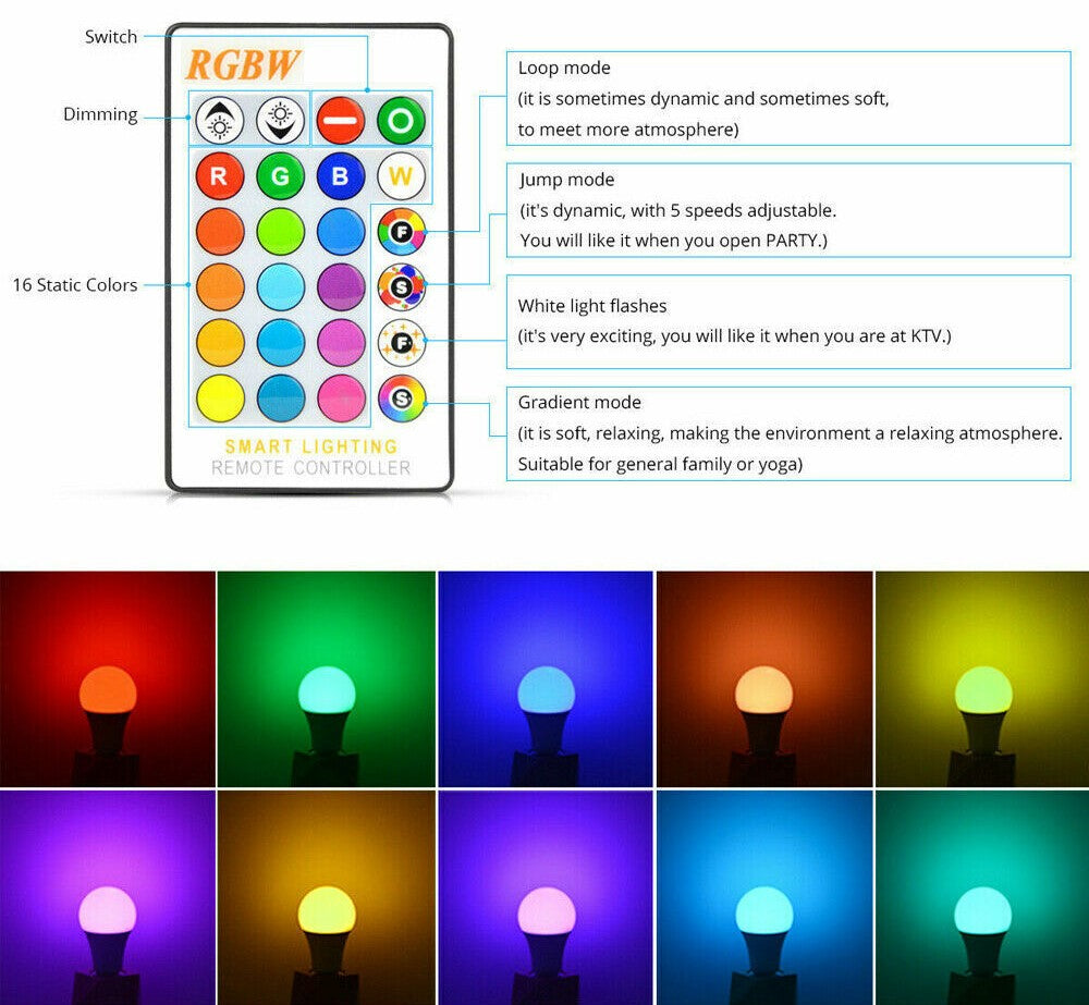 Rain Lamp Color Changing LED Bulb with Remote